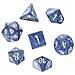 Set Di Dadi Classici Rpg Cobalto E Bianchi Blu, Grandi (18 Mm - 25 Mm) - Foto miniatura 1