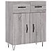 Credenza Grigio Sonoma 69,5x34x180 Cm In Legno Multistrato - Foto miniatura 5