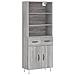 Credenza Grigio Sonoma 69,5x34x180 Cm In Legno Multistrato - Foto miniatura 1