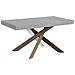 Tavolo Allungabile 90x160/264 Cm Volantis Telaio Gambe 4 Colori (c) - Cemento - Foto miniatura 5