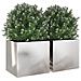 Fioriere 2 pz Argento 32x30x29 cm in Acciaio Inox - Foto miniatura 7