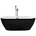 Vasca Da Bagno Freestanding Nevis 170 X 80 Cm Nero - Foto miniatura 2