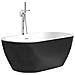 Vasca Da Bagno Freestanding Nevis 170 X 80 Cm Nero - Foto miniatura 4