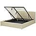 Letto Contenitore Tessuto Dreux 160 X 200 Cm Beige - Foto miniatura 3