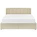 Letto Contenitore Tessuto Dreux 160 X 200 Cm Beige - Foto miniatura 6