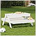 Tavolo Picnic Con Sabbiera Bambini Bianco Legno Massello Pino - Foto miniatura 2