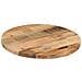 Piano Per Tavolo 60x1,5cm Rotondo Legno Massello Grezzo Mango - Foto miniatura 2