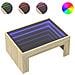 Tavolino Da Salotto Con Led Infinity Rovere Sonoma 70x50x30 Cm - Foto miniatura 2