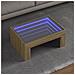 Tavolino Da Salotto Con Led Infinity Rovere Sonoma 70x50x30 Cm - Foto miniatura 1