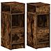 Comodini 2 Pz Con Cassetto Rovere Fumo 25x31x66 Cm - Foto miniatura 2