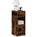 Comodini 2 Pz Con Cassetto Rovere Fumo 25x31x66 Cm - Foto miniatura 1