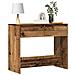 Tavolino Consolle Legno Vecchio 89x41x76,5 Cm In Truciolato - Foto miniatura 1