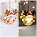 Pendente In Legno Decorazione Di Natale Illuminato A Led - Faccia Di Renna - Foto miniatura 2