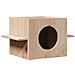 Cuccia per Gatti 51x35x30 cm in Legno Massello di Pino - Foto miniatura 1