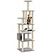 Lusso Casadino -  Albero Per Gatti Con Tiragraffi In Sisal Grigio Chiaro 183 Cm - Foto miniatura 2