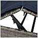 Lettino da sole doppio Set di 2 Grigio e blu navy Rattan Grande - Foto miniatura 8