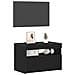 Mobile TV con luci LED 2 pezzi, Rovere Nero 60x35x40 cm, Legno ingegnerizzato - Foto miniatura 2