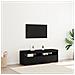 Mobile TV con luci LED 2 pezzi, Rovere Nero 60x35x40 cm, Legno ingegnerizzato - Foto miniatura 8