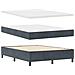 Letto a Box Spring con Materasso & Panchina Grigio Scuro 140x200 cm Velluto - Foto miniatura 3