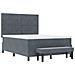 Letto a Box Spring con Materasso & Panchina Grigio Scuro 140x200 cm Velluto - Foto miniatura 8