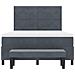 Letto a Box Spring con Materasso & Panchina Grigio Scuro 140x200 cm Velluto - Foto miniatura 9