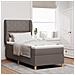 Letto box spring  con materasso Tortora 90x190 cm Tessuto - Foto miniatura 2