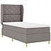 Letto box spring  con materasso Tortora 90x190 cm Tessuto - Foto miniatura 3
