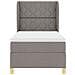 Letto box spring  con materasso Tortora 90x190 cm Tessuto - Foto miniatura 8