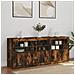 Credenza con Luci LED Rovere Fumo 162x37x67 cm - Foto miniatura 3