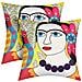 Set Di 2 Copricuscini 45x45 Cm Con Ricamo Artistico Saphira - Foto miniatura 2