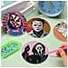 Set Di 8 Sottobicchieri In Acrilico Con Diamanti Fai-da-te, Design Halloween Con Personaggi Horror, Compatibile Con Decorazioni Per Feste E Uso Domestico - Foto miniatura 4