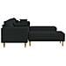 Divano in tessuto con cuscino 3 pcs Nero 208 cm Tessuto - Foto miniatura 5