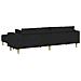 Divano in tessuto con cuscino 3 pcs Nero 208 cm Tessuto - Foto miniatura 6