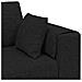 Divano in tessuto con cuscino 3 pcs Nero 208 cm Tessuto - Foto miniatura 7