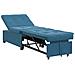 Divano Letto Blu 67 x 194 x 38 cm Velluto - Foto miniatura 1