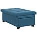 Divano Letto Blu 67 x 194 x 38 cm Velluto - Foto miniatura 4