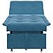 Divano Letto Blu 67 x 194 x 38 cm Velluto - Foto miniatura 5