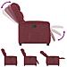 Poltrona Reclinabile in Tessuto Rosso Vino - Foto miniatura 6