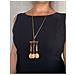 Collana Lunga Carina Con Ciondoli Vintage In Ottone Placcato Oro - Foto miniatura 3