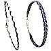 Set Di Bracciali Intrecciati In Argento Sterling 925 E Viola - Foto miniatura 5