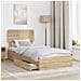 Letto con Contenitore con testiera Rovere Sonoma 90 x 190 cm - Foto miniatura 3