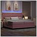 Letto a molle con materasso con led Rosa 200 x 200 cm Velluto - Foto miniatura 5