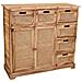 Credenza In Legno E Rete Marrone 86x33x78,5h - Foto miniatura 1