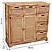 Credenza In Legno E Rete Marrone 86x33x78,5h - Foto miniatura 8