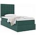Letto con contenitore e materasso Verde Scuro 90 x 190 cm - Foto miniatura 3