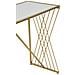 Console Easy In Ferro, Mdf E Specchio Dorato — 120x40x80 Cm - Foto miniatura 4