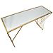 Tavolo Consolle Vkh624-oro-metallo-120x40x80 Cm - Foto miniatura 5