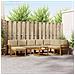 Set di divani da esterno con cuscino 9 pcs Naturale e Beige - Foto miniatura 2