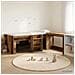 Letto alto per bambini con scrivania Legno antico 90 x 190 cm - Foto miniatura 2