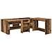 Letto alto per bambini con scrivania Legno antico 90 x 190 cm - Foto miniatura 3